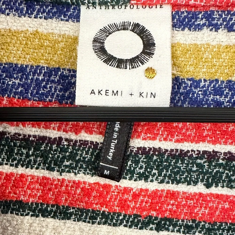 Anthropologie Akemi + Kin Mansoura Striped Wrap Jacket Womens Medium - Picture 4 of 4